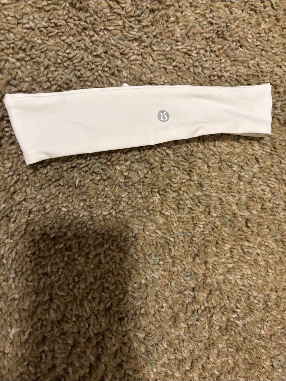 lululemon athletica White Headband with Black Grip Strip